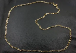 Twist and Smooth Gold Chain