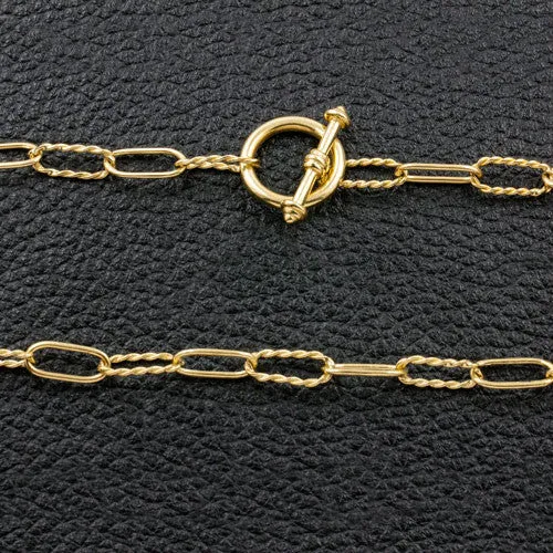 Twist and Smooth Gold Chain