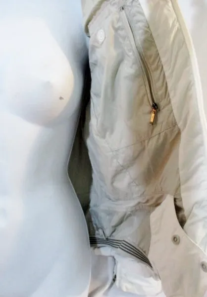 Womens THE NORTH FACE 600 Series DOWN JACKET Coat Puffer WHITE M FULL ZIP