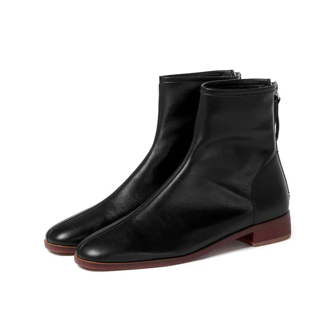 Yatra Women's Leather Boots With Zipper