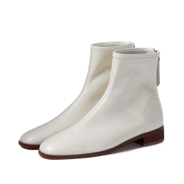 Yatra Women's Leather Boots With Zipper